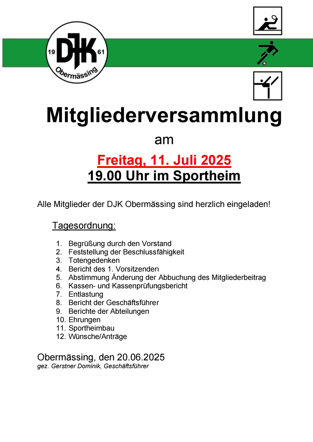 2024 Außerodentliche Mitgliederversammlung